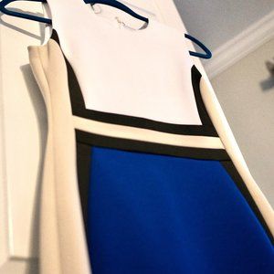 Calvin Klein Blue and White Dress Size 0